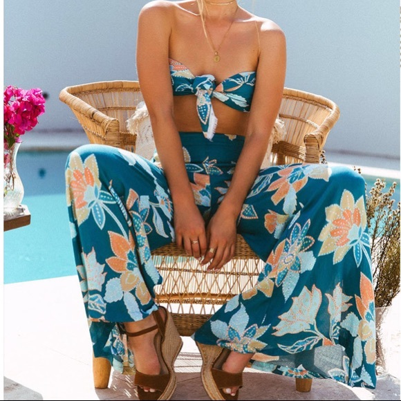 KJANSY Pants - NATALIE 2PC Crop Top & Pants Set